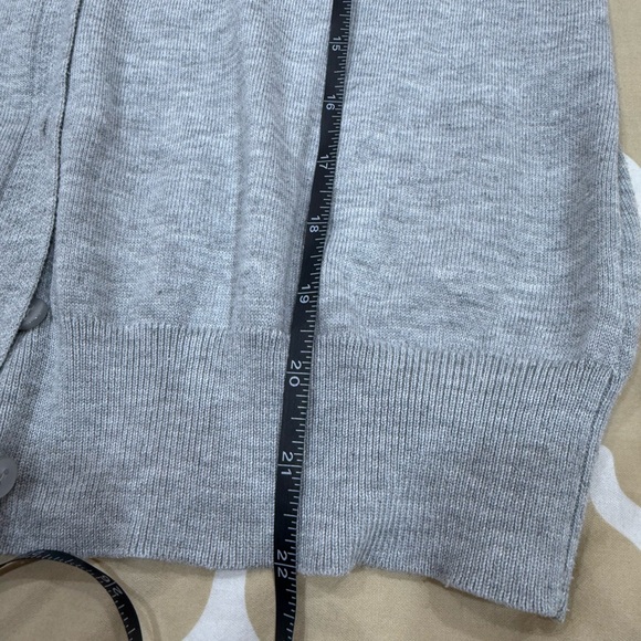 Soft gray button up sweater - Picture 6 of 7